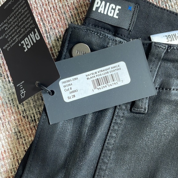 Paige Mayslie Straight Ankle Black Fog Luxe Coating - Picture 5 of 8